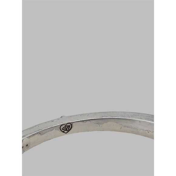 Brighton Morena Silver Plated Crystal Hinged Bangle Bracelet - Picture 4 of 6